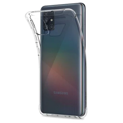 BUĞZ Samsung Galaxy A51 Kılıf Lüx Şeffaf Silikon