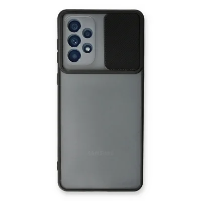 BUĞZ Samsung Galaxy A53 5g Kılıf Palm Buzlu Kamera Sürgülü Silikon - Siyah