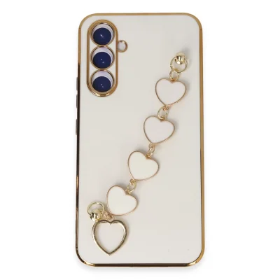 BUĞZ Samsung Galaxy A54 5g Kılıf Esila Silikon - Beyaz