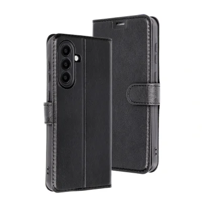 BUĞZ Samsung Galaxy A56 Kılıf Trend S Plus Kapaklı Kılıf - Siyah