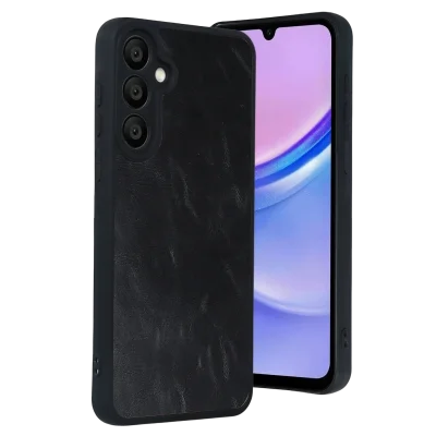 BUĞZ Samsung Galaxy A57 5g Aras Deri Kapak - Siyah