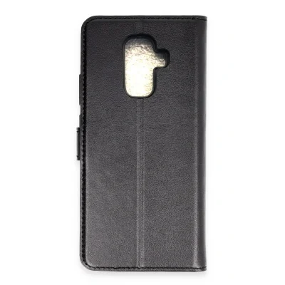 BUĞZ Samsung Galaxy A6 Plus 2018 Kılıf Trend S Plus Kapaklı Kılıf - Siyah