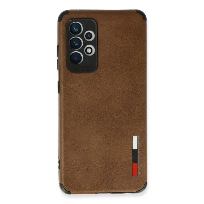 BUĞZ Samsung Galaxy A72 Kılıf Loop Deri Silikon - Kahverengi