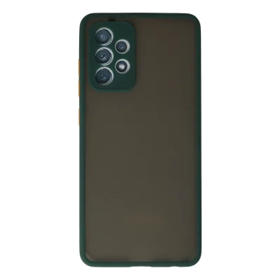 BUĞZ Samsung Galaxy A72 Kılıf Montreal Silikon Kapak - Koyu Yeşil