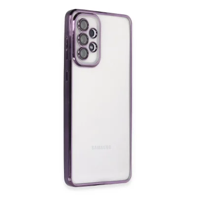 BUĞZ Samsung Galaxy A73 5g Kılıf Razer Lensli Silikon - Mor