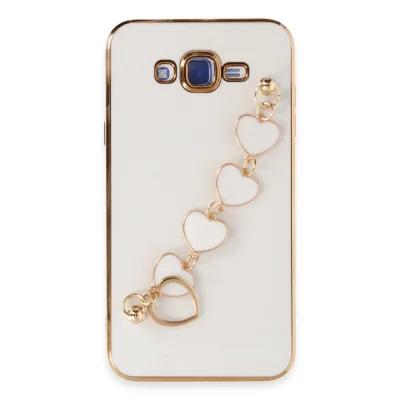 BUĞZ Samsung Galaxy J7 Kılıf Esila Silikon - Beyaz