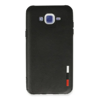 BUĞZ Samsung Galaxy J7 Kılıf Loop Deri Silikon - Siyah
