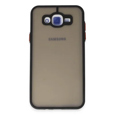 BUĞZ Samsung Galaxy J7 Kılıf Montreal Silikon Kapak - Siyah