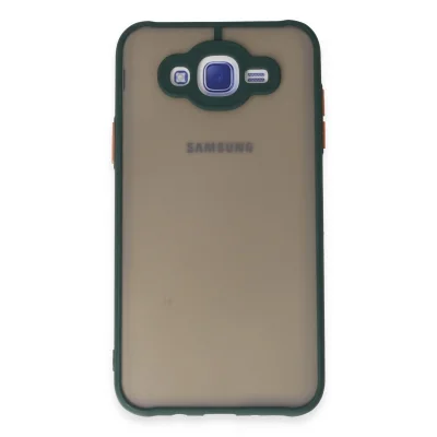 BUĞZ Samsung Galaxy J7 Kılıf Montreal Silikon Kapak - Yeşil