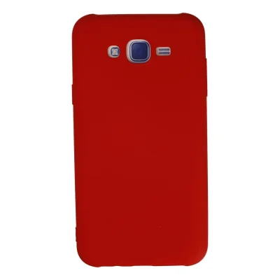 BUĞZ Samsung Galaxy J7 Kılıf Nano İçi Kadife Silikon - Kırmızı