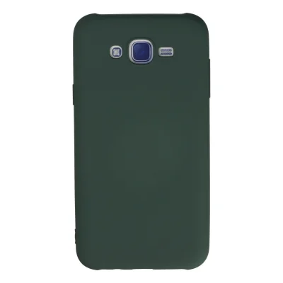 BUĞZ Samsung Galaxy J7 Kılıf Nano İçi Kadife Silikon - Koyu Yeşil