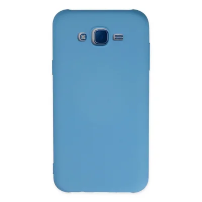 BUĞZ Samsung Galaxy J7 Kılıf Nano İçi Kadife Silikon - Mavi