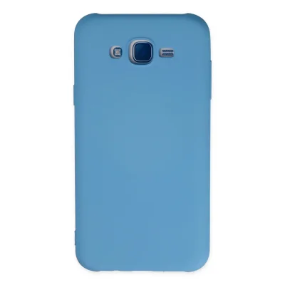 BUĞZ Samsung Galaxy J7 Kılıf Nano İçi Kadife Silikon - Mavi