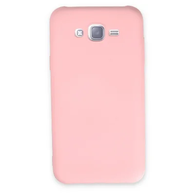 BUĞZ Samsung Galaxy J7 Kılıf Nano İçi Kadife Silikon - Pudra