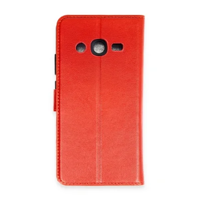 BUĞZ Samsung Galaxy J7 Kılıf Trend S Plus Kapaklı Kılıf - Kırmızı