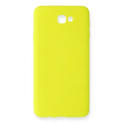 BUĞZ Samsung Galaxy J7 Prime Kılıf Nano İçi Kadife Silikon - Sarı