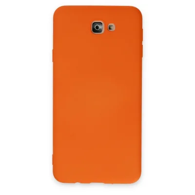 BUĞZ Samsung Galaxy J7 Prime Kılıf Nano İçi Kadife Silikon - Turuncu