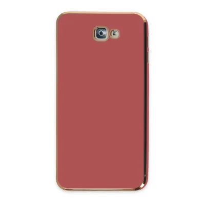 BUĞZ Samsung Galaxy J7 Prime Kılıf Volet Silikon - Kırmızı