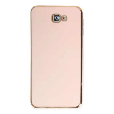 BUĞZ Samsung Galaxy J7 Prime Kılıf Volet Silikon - Pembe