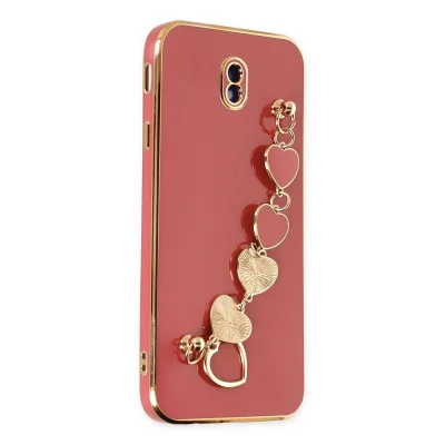 BUĞZ Samsung Galaxy J7 Pro / J730 Kılıf Esila Silikon - Kırmızı