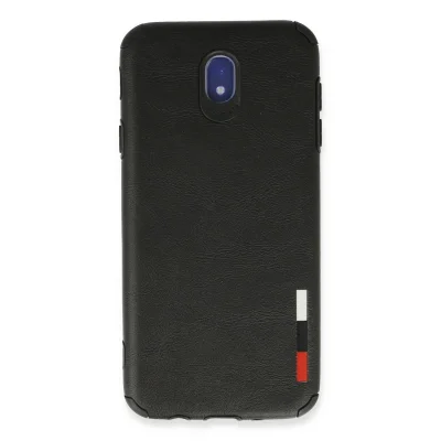 BUĞZ Samsung Galaxy J7 Pro / J730 Kılıf Loop Deri Silikon - Siyah