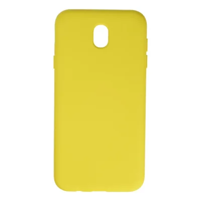 BUĞZ Samsung Galaxy J7 Pro / J730 Kılıf Nano İçi Kadife Silikon - Sarı