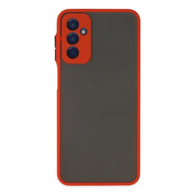 BUĞZ Samsung Galaxy M13 Kılıf Montreal Silikon Kapak - Kırmızı