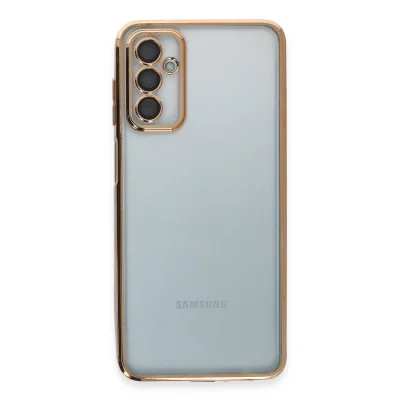 BUĞZ Samsung Galaxy M23 Kılıf Razer Lensli Silikon - Gold