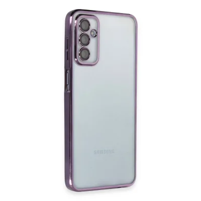BUĞZ Samsung Galaxy M23 Kılıf Razer Lensli Silikon - Mor