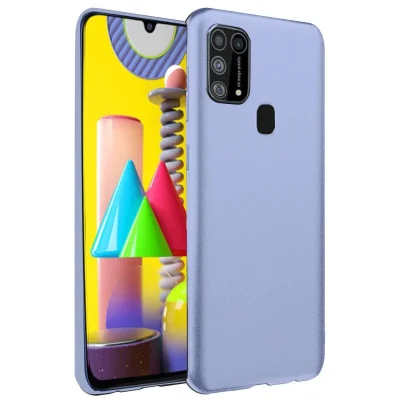 BUĞZ Samsung Galaxy M31 Kılıf Nano İçi Kadife Silikon - Lila