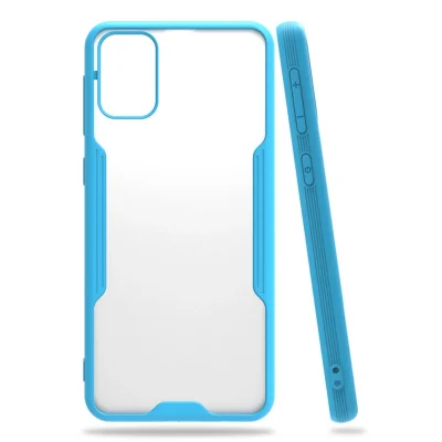 BUĞZ Samsung Galaxy M31 Kılıf Platin Silikon - Mavi