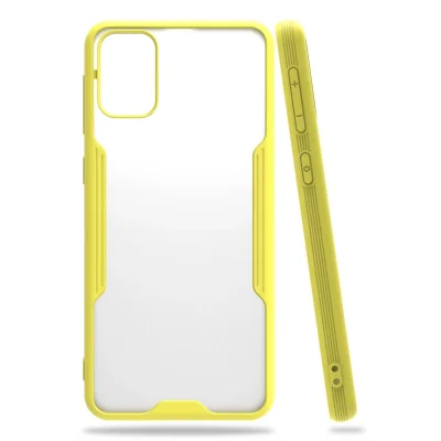 BUĞZ Samsung Galaxy M31 Kılıf Platin Silikon - Sarı