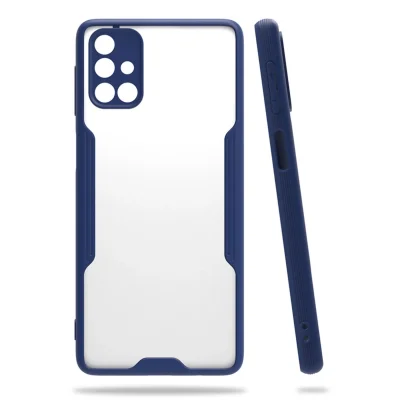 BUĞZ Samsung Galaxy M31s Kılıf Platin Silikon - Lacivert