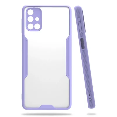 BUĞZ Samsung Galaxy M31s Kılıf Platin Silikon - Lila