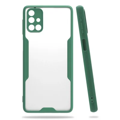 BUĞZ Samsung Galaxy M31s Kılıf Platin Silikon - Yeşil