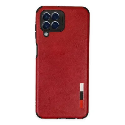 BUĞZ Samsung Galaxy M33 Kılıf Loop Deri Silikon - Kırmızı