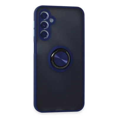 BUĞZ Samsung Galaxy M34 5g Kılıf Montreal Yüzüklü Silikon Kapak - Lacivert