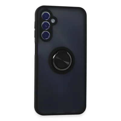 BUĞZ Samsung Galaxy M34 5g Kılıf Montreal Yüzüklü Silikon Kapak - Siyah