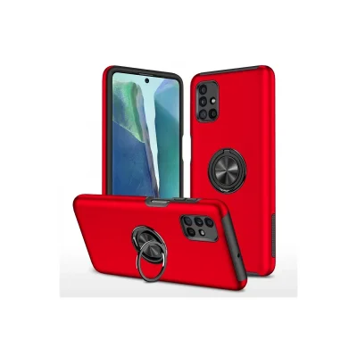 BUĞZ Samsung Galaxy M51 Kılıf Elit Yüzüklü Kapak - Kırmızı