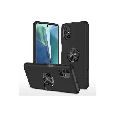 BUĞZ Samsung Galaxy M51 Kılıf Elit Yüzüklü Kapak - Siyah