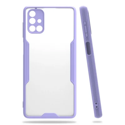 BUĞZ Samsung Galaxy M51 Kılıf Platin Silikon - Lila