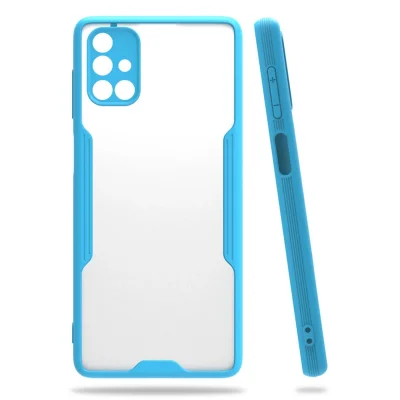 BUĞZ Samsung Galaxy M51 Kılıf Platin Silikon - Mavi