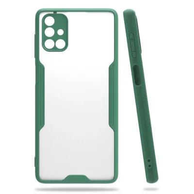 BUĞZ Samsung Galaxy M51 Kılıf Platin Silikon - Yeşil