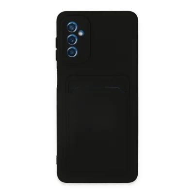 BUĞZ Samsung Galaxy M52 5g Kılıf Kelvin Kartvizitli Silikon - Siyah
