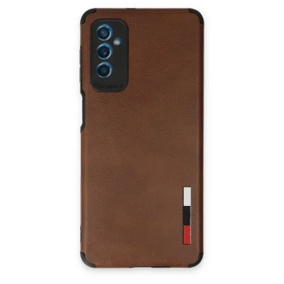 BUĞZ Samsung Galaxy M52 5g Kılıf Loop Deri Silikon - Kahverengi