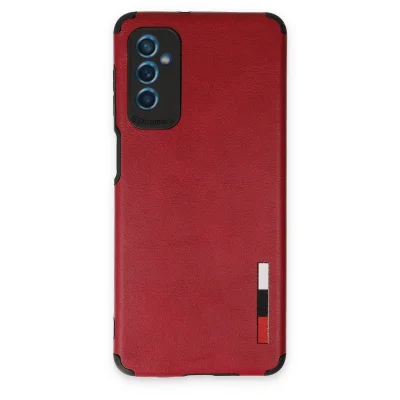 BUĞZ Samsung Galaxy M52 5g Kılıf Loop Deri Silikon - Kırmızı