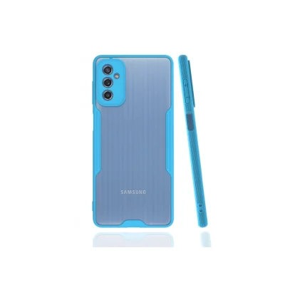 BUĞZ Samsung Galaxy M52 5g Kılıf Platin Silikon - Mavi