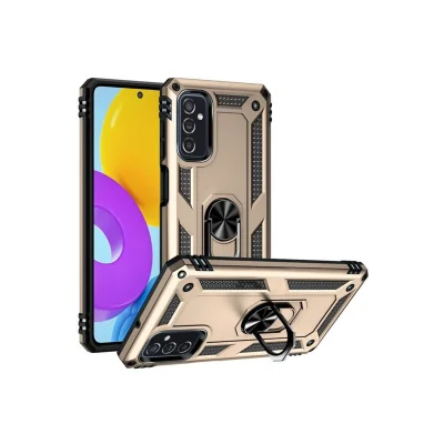 BUĞZ Samsung Galaxy M52 5g Kılıf Sofya Yüzüklü Silikon Kapak - Gold