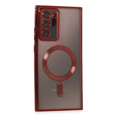 BUĞZ Samsung Galaxy Note 20 Ultra Kılıf Kross Magneticsafe Kapak - Kırmızı