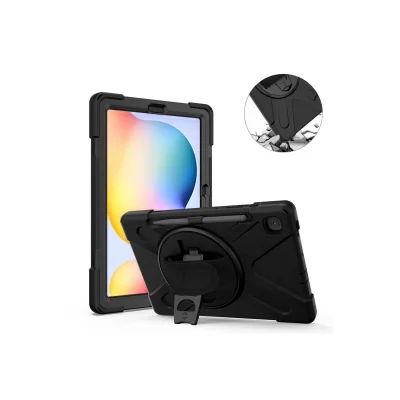 BUĞZ Samsung Galaxy P610 Tab S6 Lite 10.4 Kılıf Amazing Tablet Kapak - Siyah